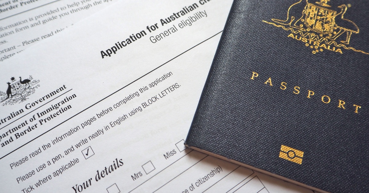 passport and government application document for immigration process